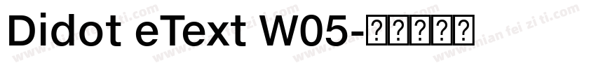 Didot eText W05字体转换